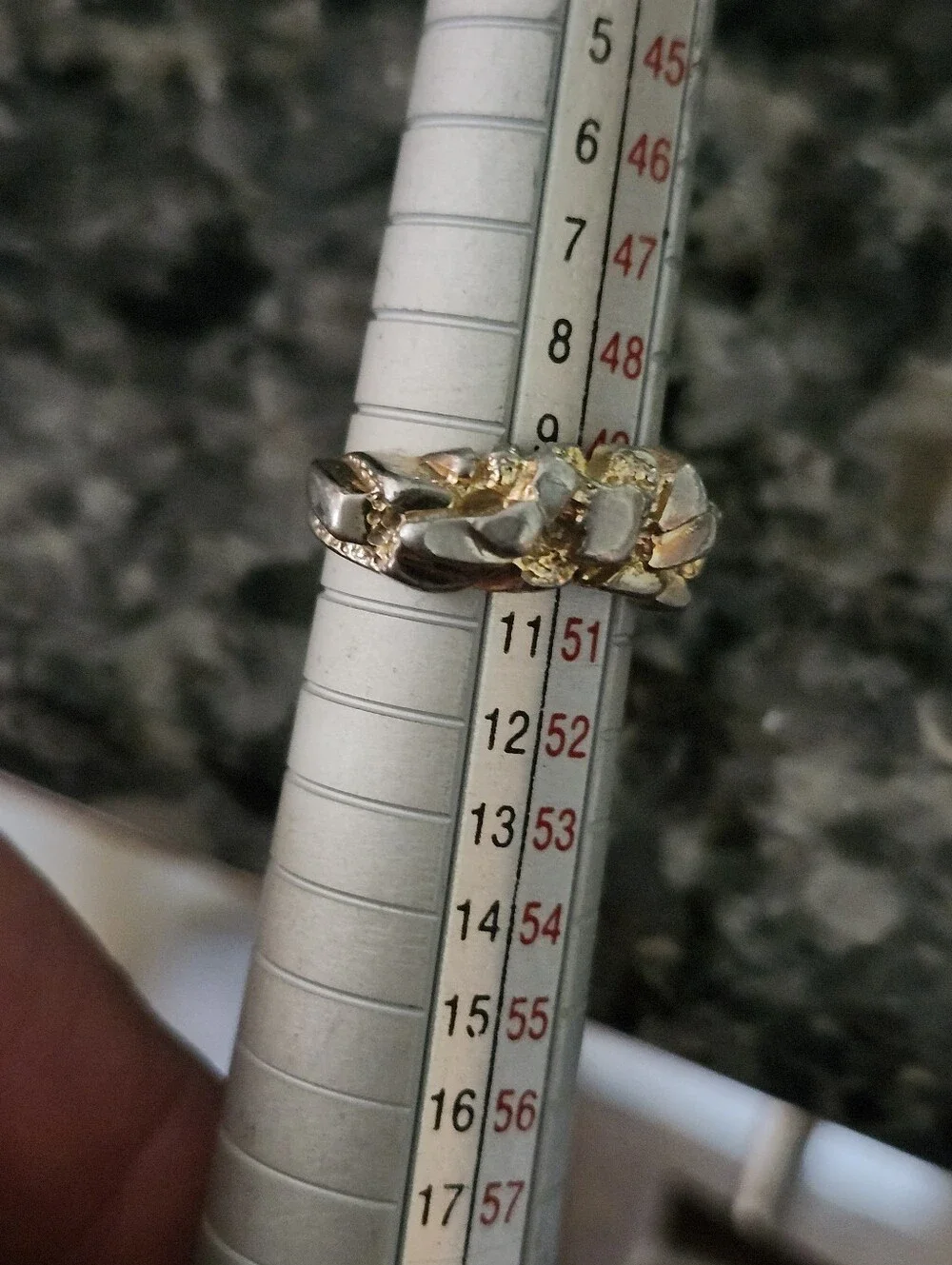 Two Tone Gold Nugget Ring Size 5